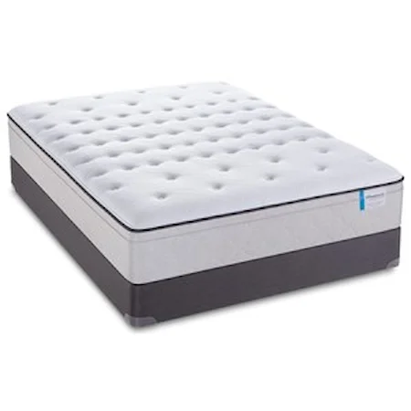 Queen 13" Cushion Firm Euro Top Mattress and Low Profile StableSupport Foundation